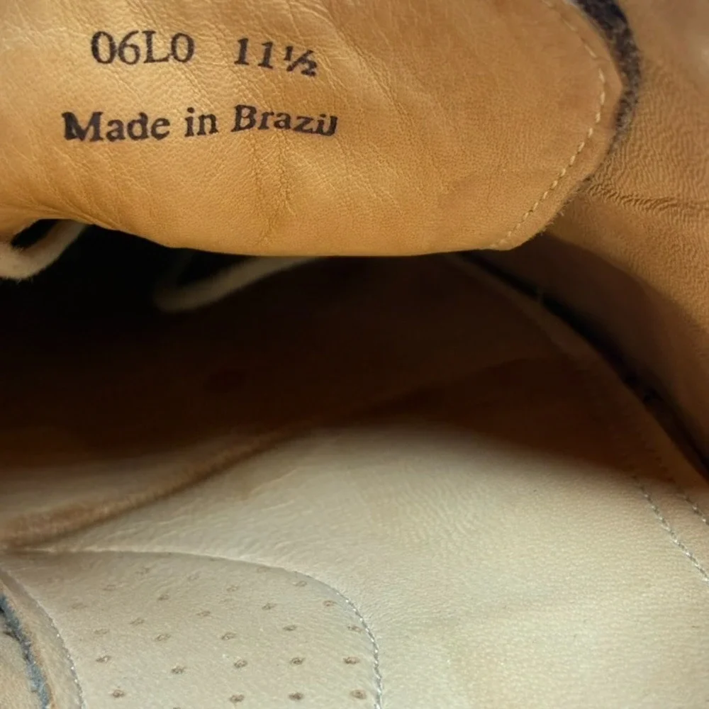 Orvis 06L0 Men's US 11.5 Dirty Buck Tan Brown Suede Derby Oxfords Shoes Brazil